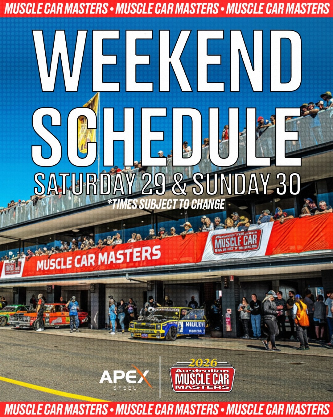 Australian Muscle Car Masters — Muscle/Classic spectator event in Sydney, NSW on Saturday 29 August 2026