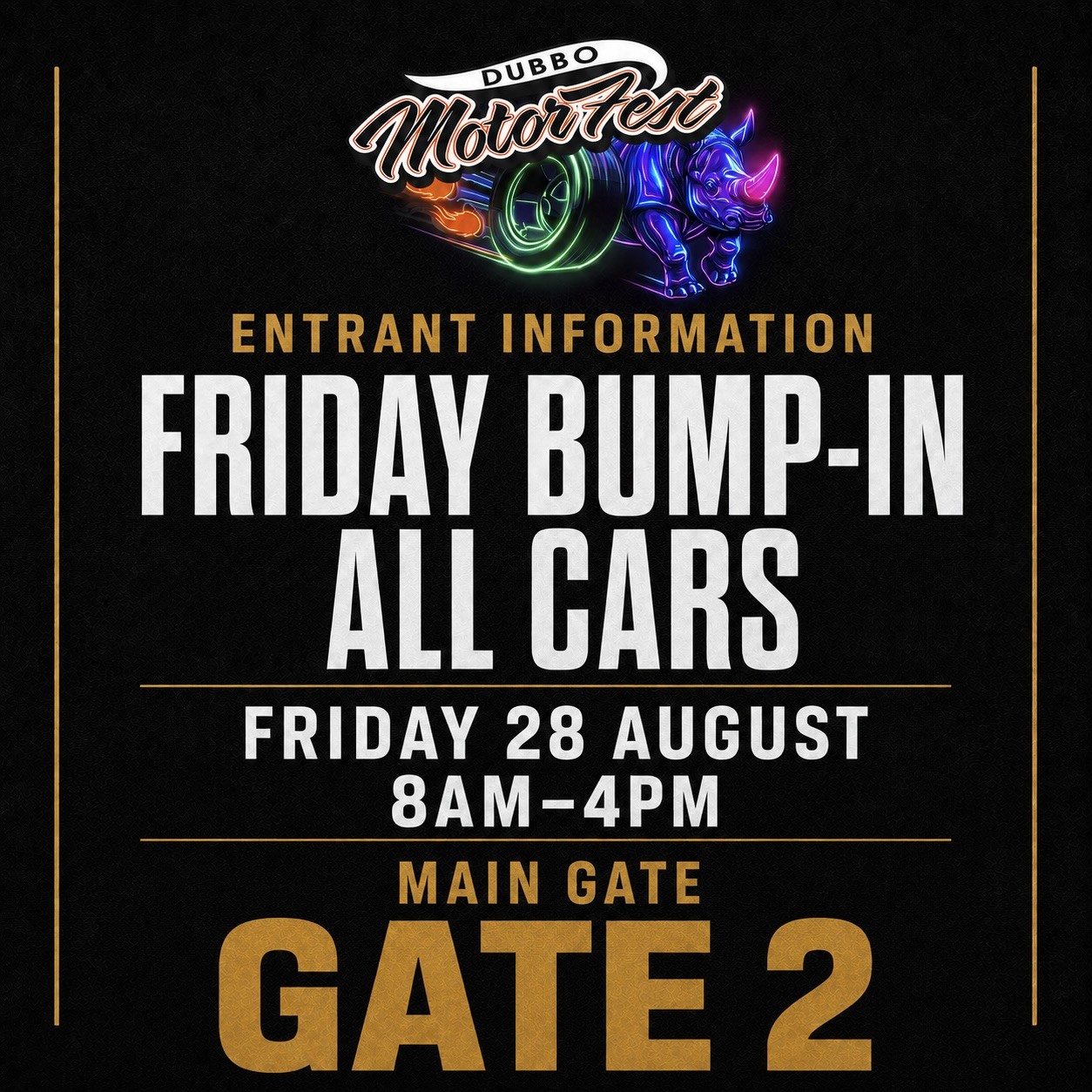 Dubbo MotorFest — Muscle/Classic spectator event in Sydney, NSW on Friday 28 August 2026