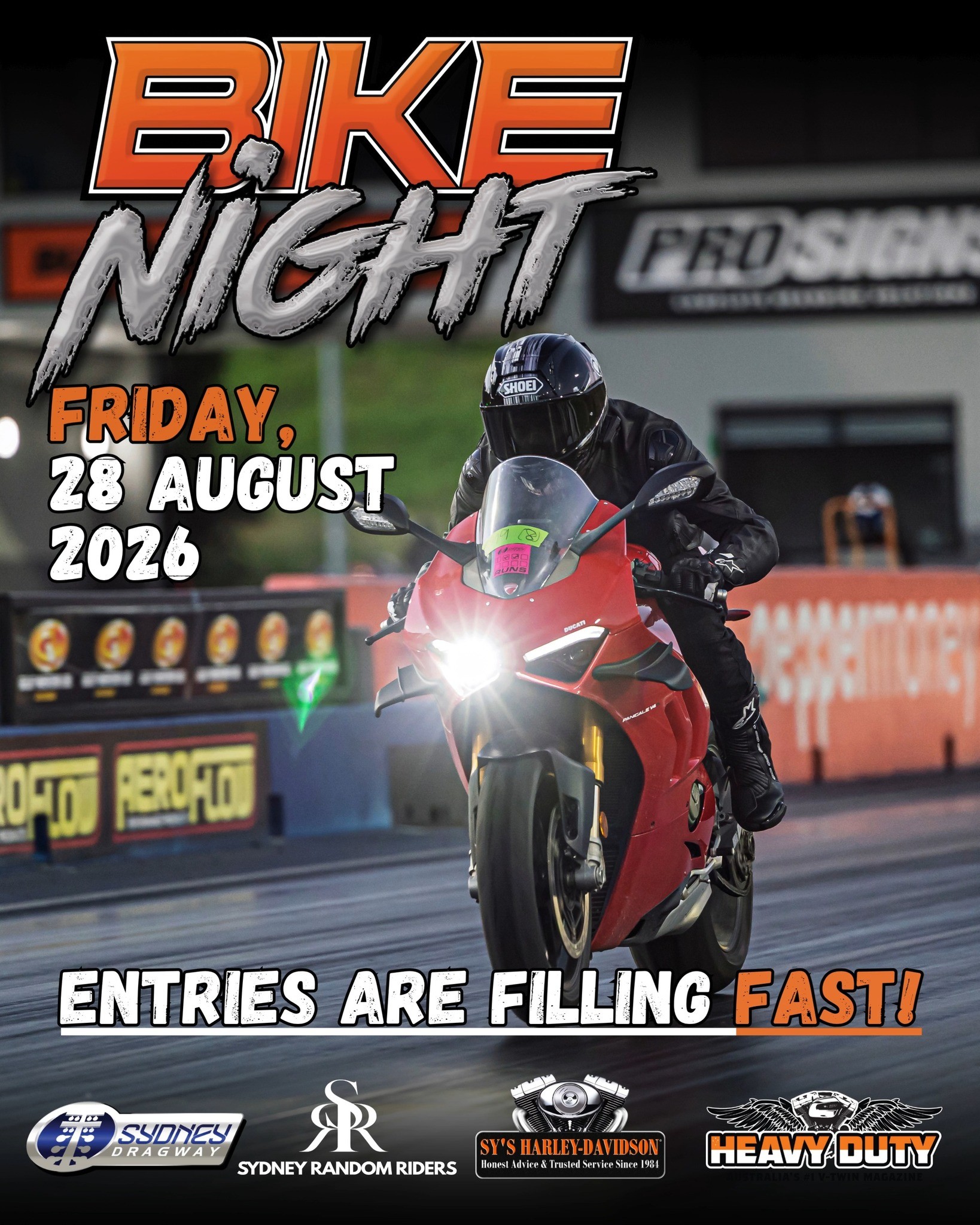 Bike Night — track day in Sydney, NSW on Friday 28 August 2026