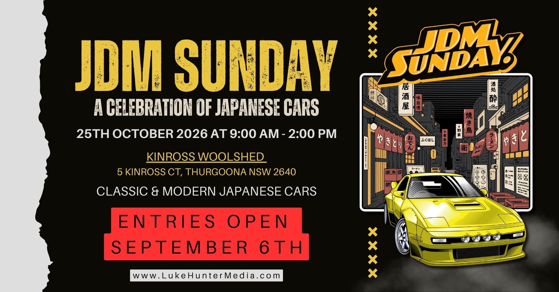 JDM Sunday — JDM car meet in Albury, NSW on Sunday 25 October 2026
