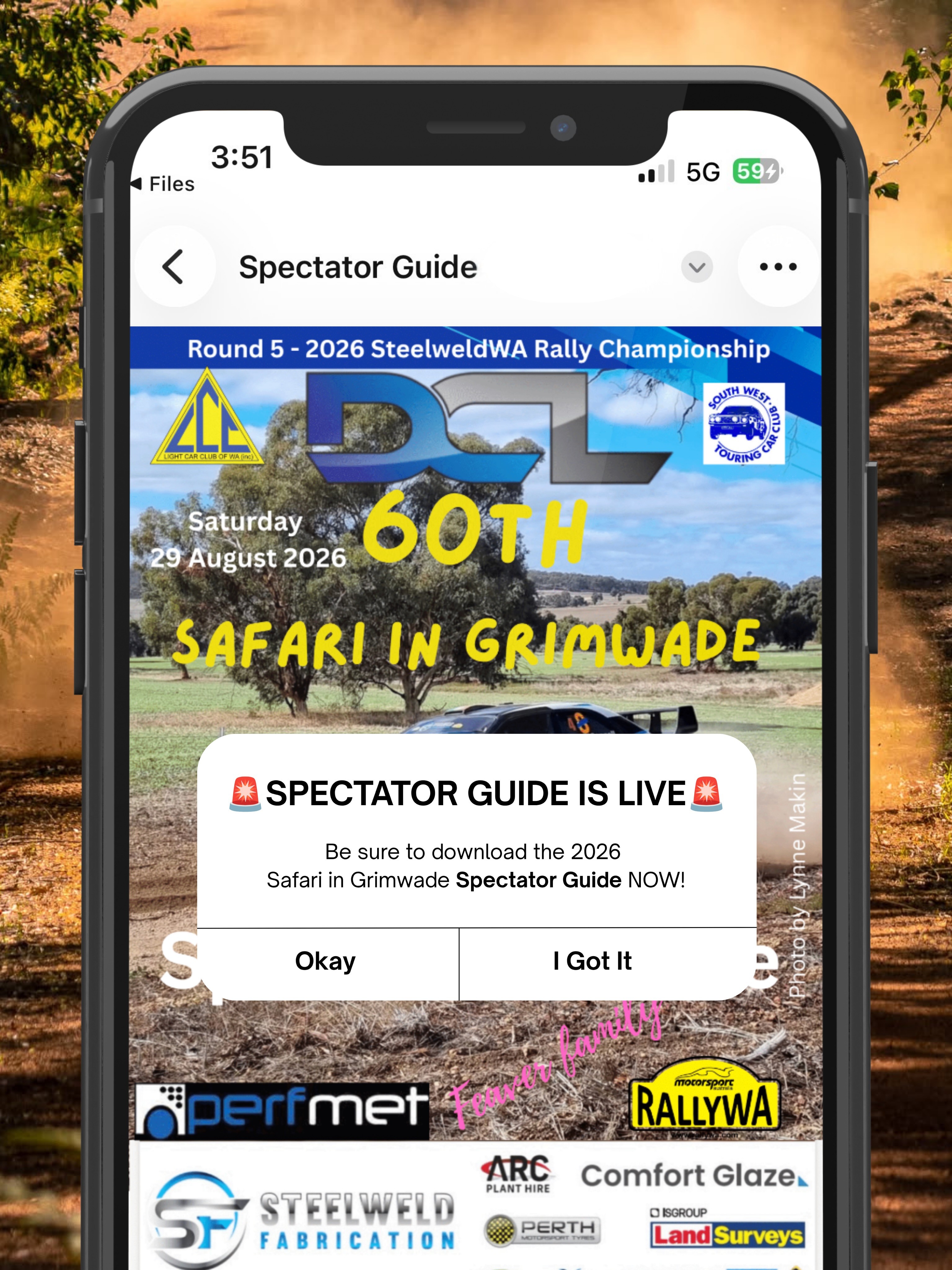 60th Safari in Grimwade — JDM spectator event in Bunbury, WA on Saturday 29 August 2026