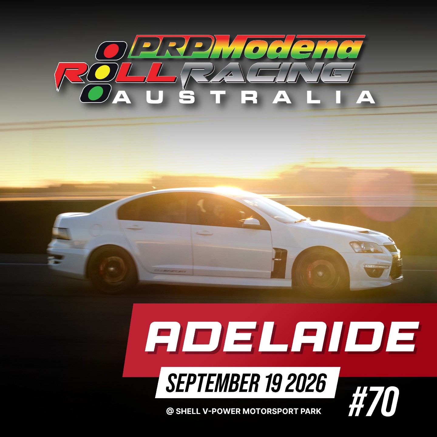 Roll Racing Adelaide #70 — JDM/Muscle track day in Adelaide, SA on Saturday 19 September 2026