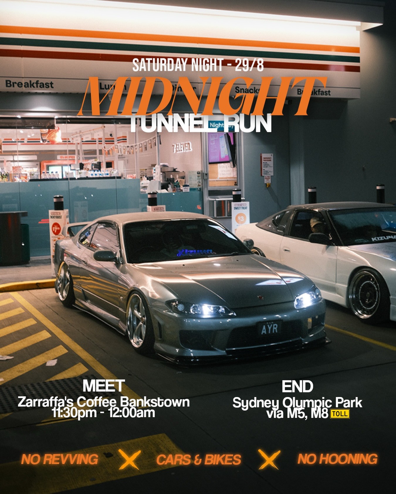 Midnight Tunnel Run — JDM car meet in Sydney, NSW on Saturday 29 August 2026