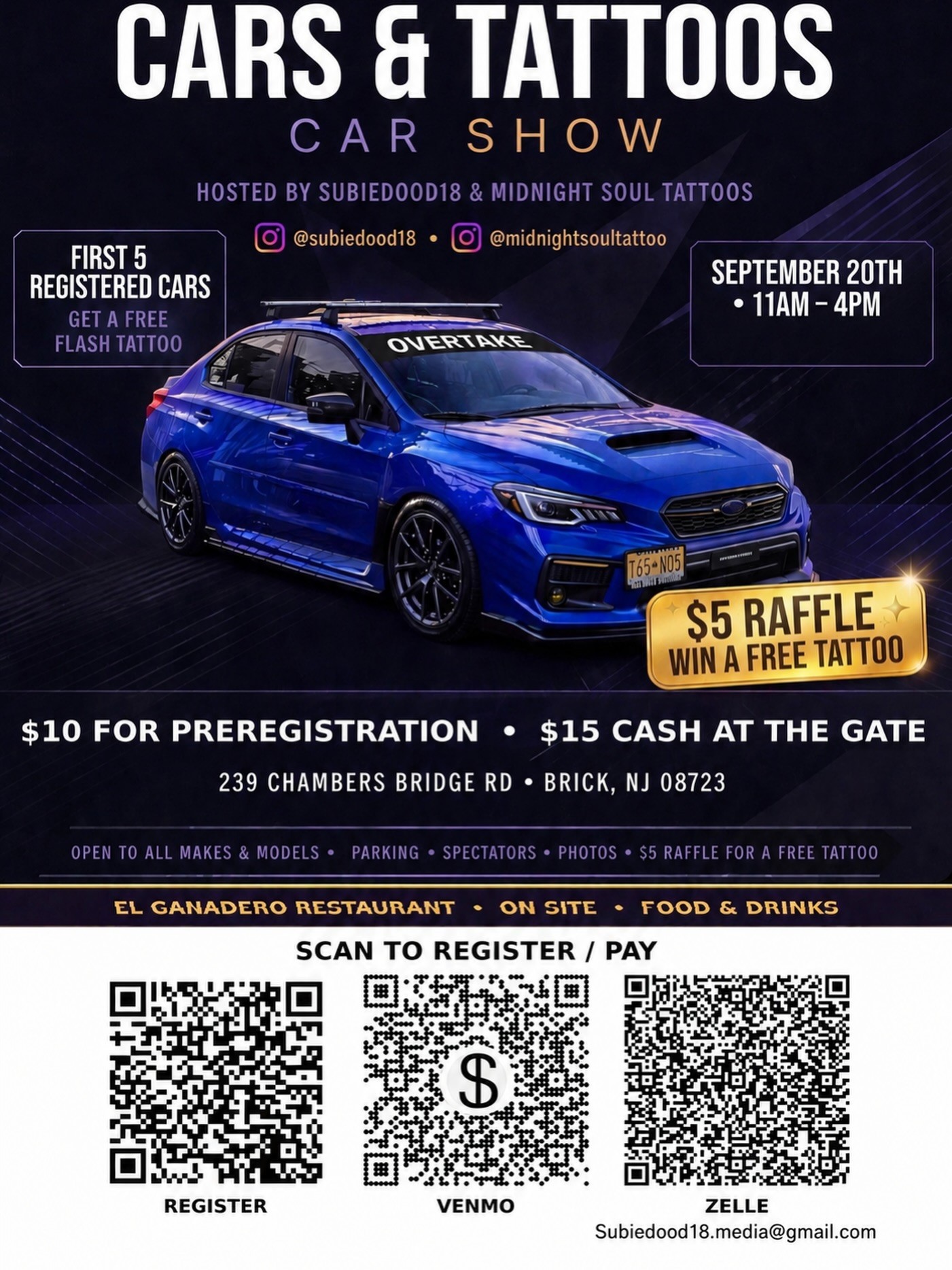 Cars & Tattoos Car Show — JDM car meet in International on Sunday 20 September 2026