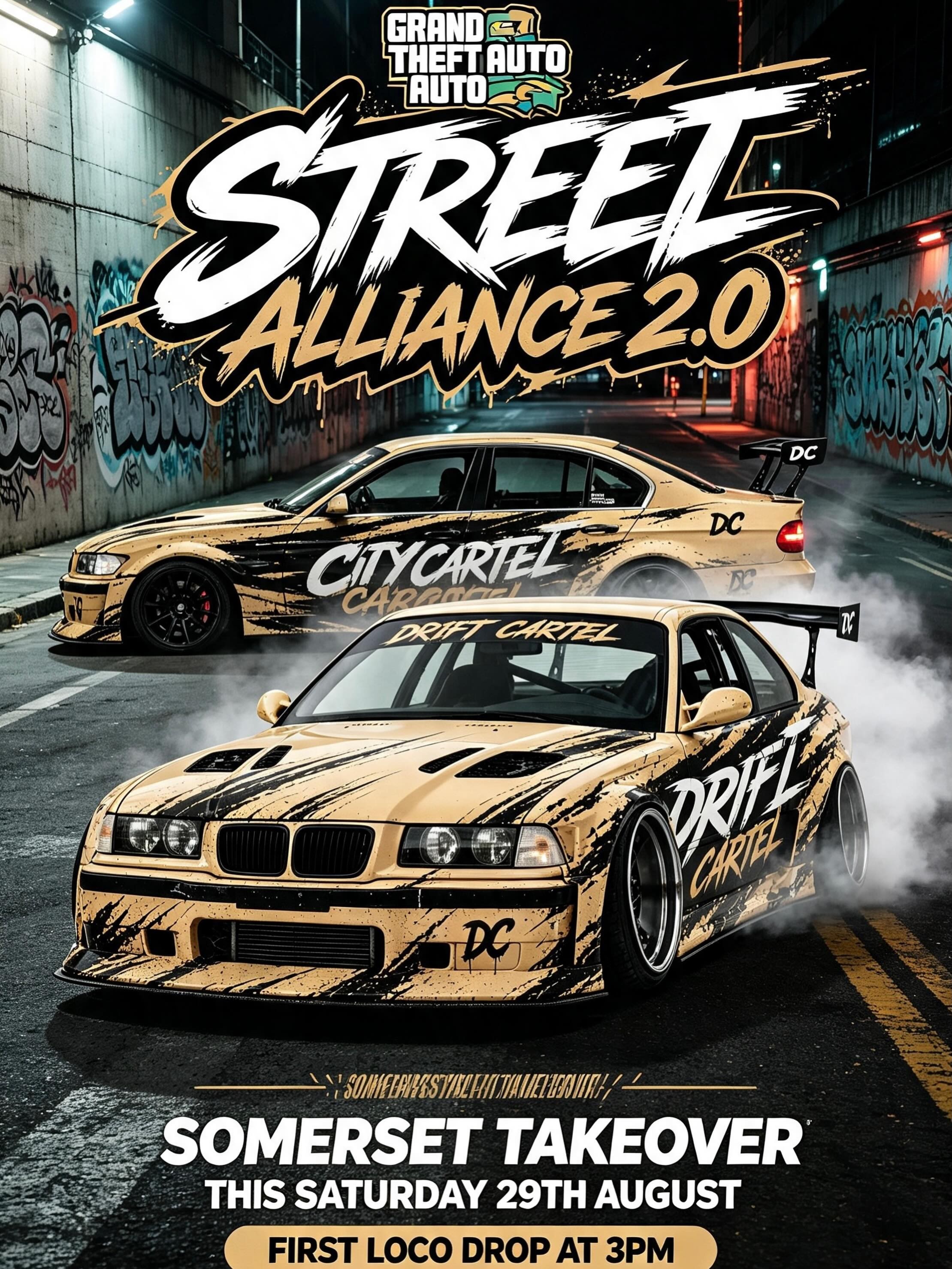 Street Alliance 2.0: Somerset Takeover — JDM/Stance car meet in International on Saturday 29 August 2026