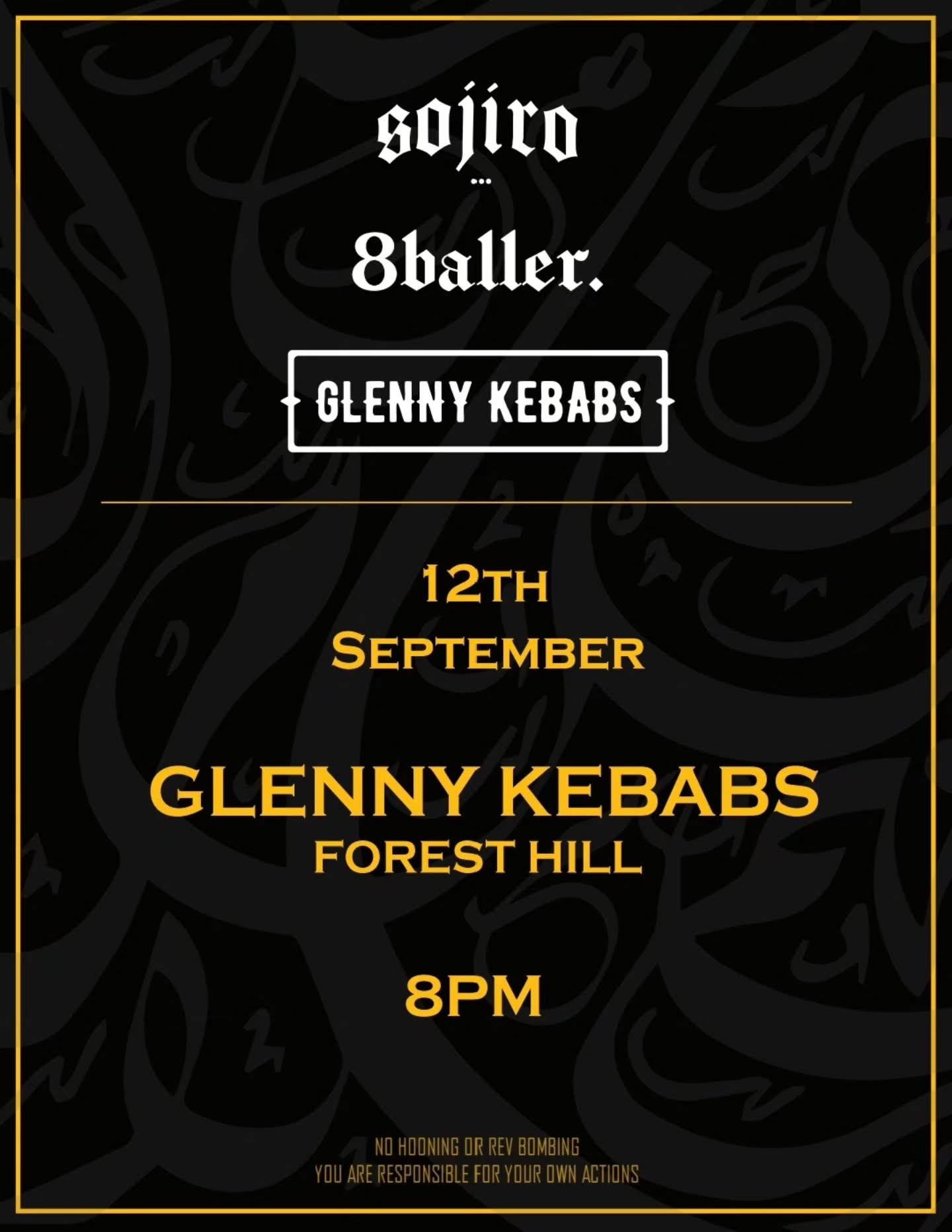 Glenny Kebabs Forest Hill Meet — JDM car meet in Melbourne, VIC on Saturday 12 September 2026