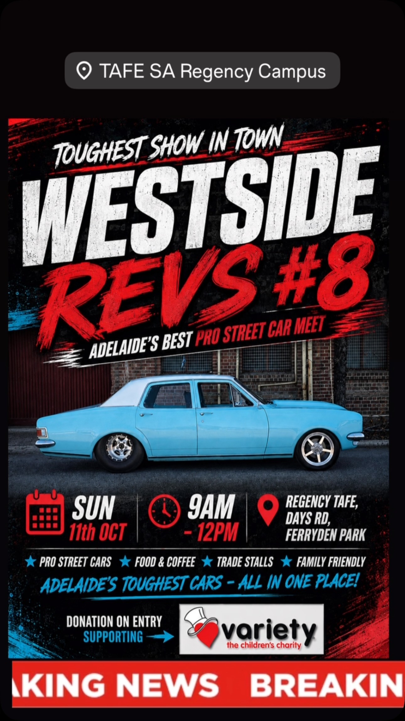 Westside Revs #8 — Classic/Muscle car meet in Adelaide, SA on Sunday 11 October 2026