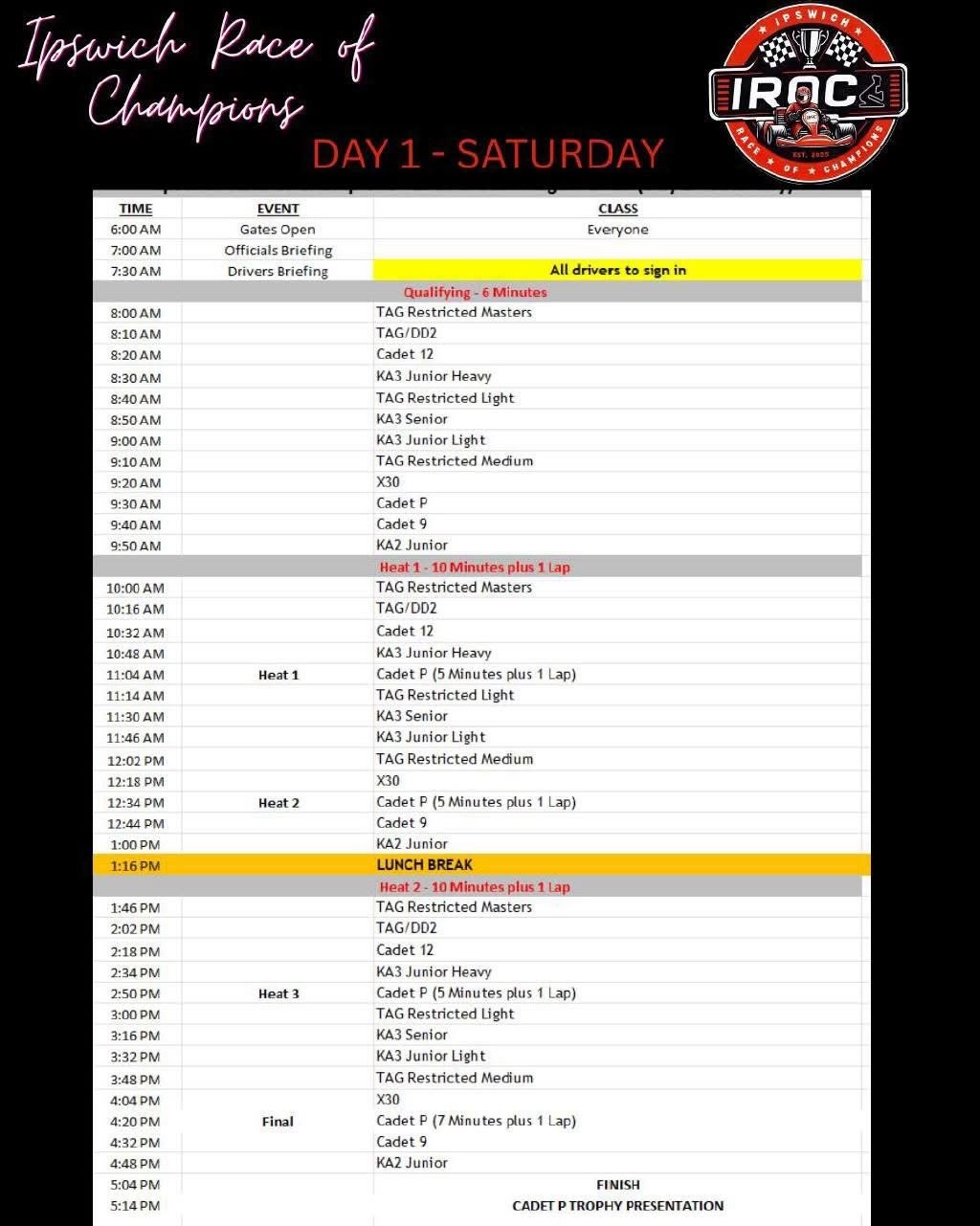 Ipswich Race of Champions — track day in Brisbane, QLD on Saturday 29 August 2026