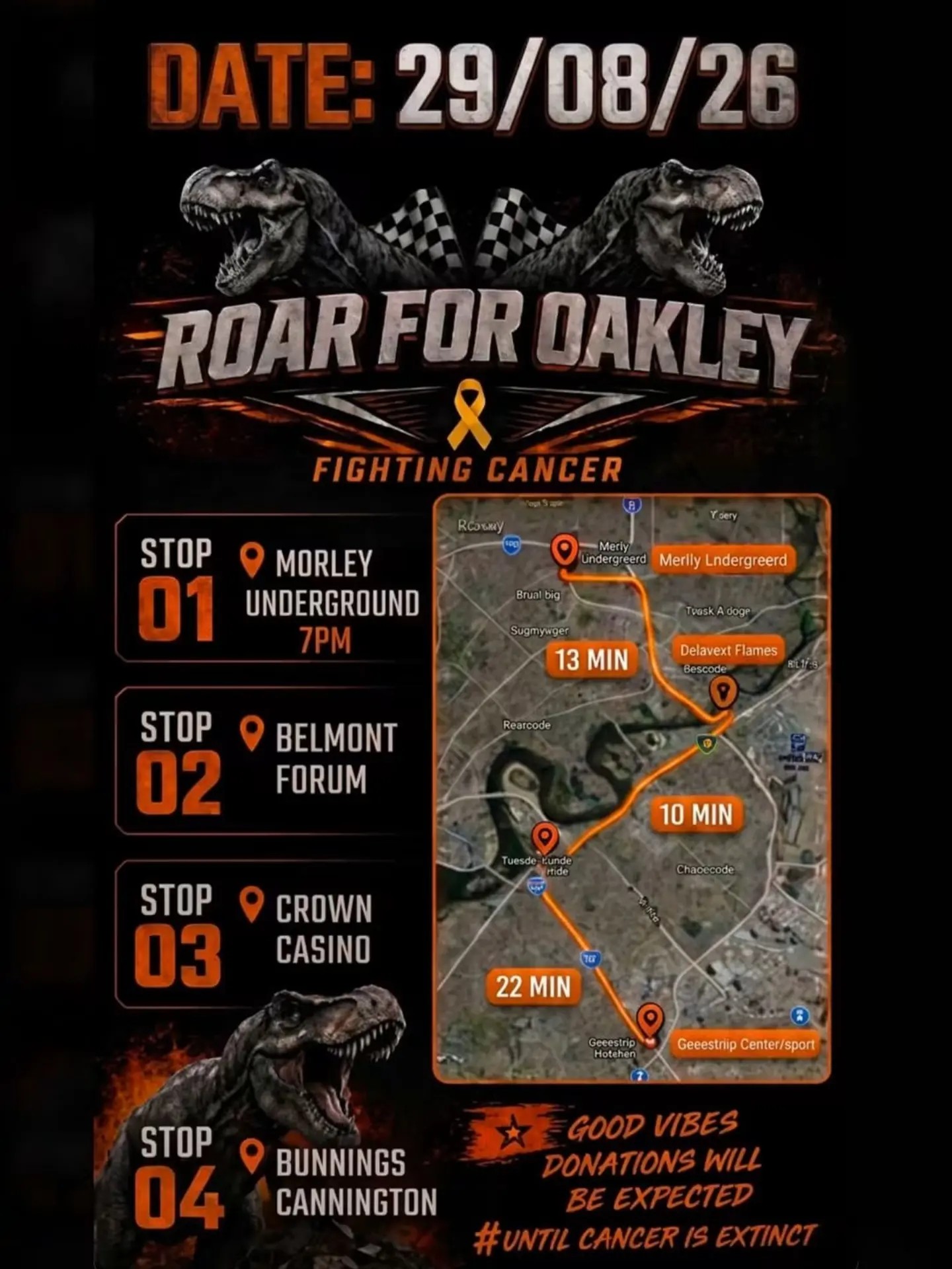 Roar for Oakley — Muscle car meet in Perth, WA on Saturday 29 August 2026