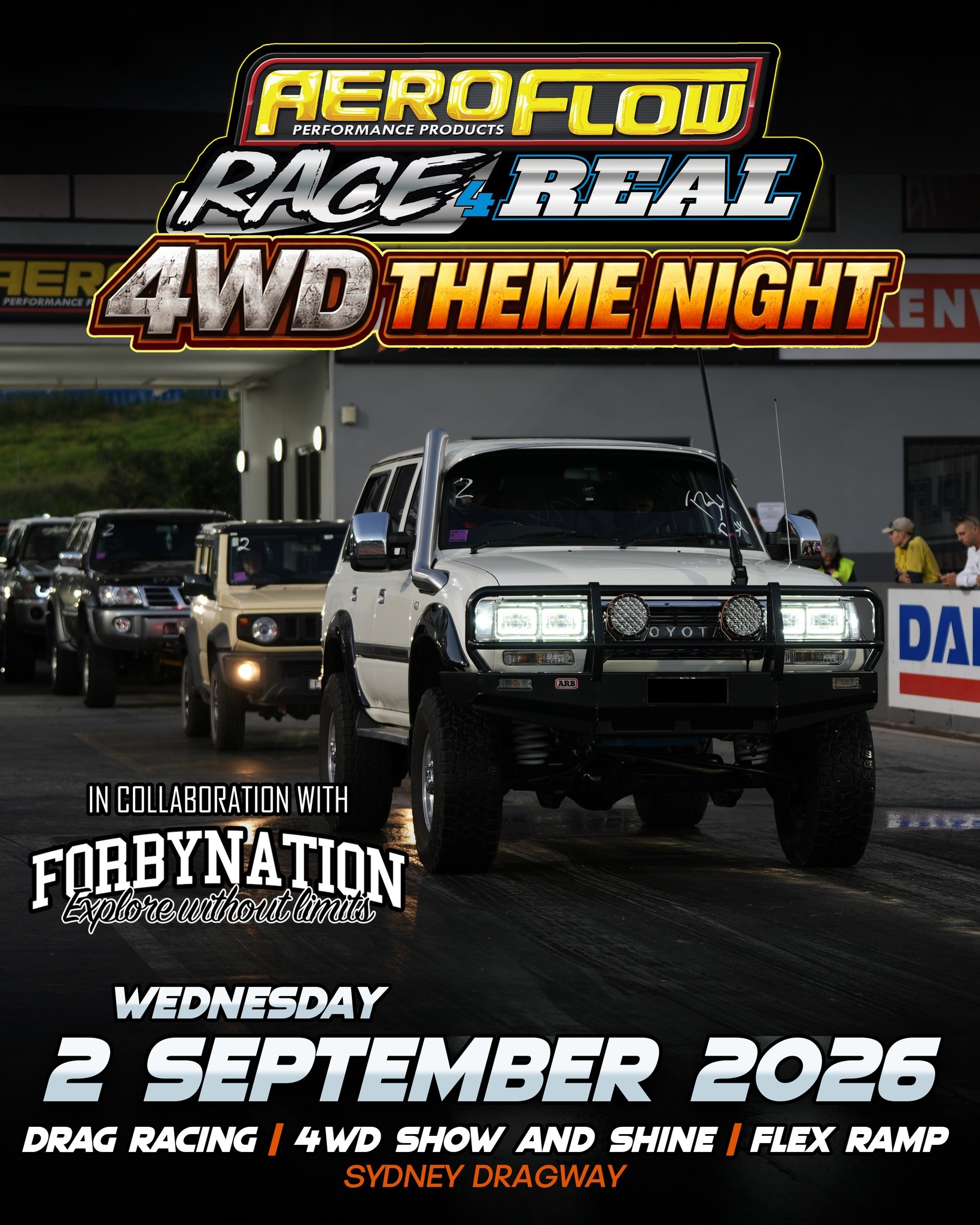 Aeroflow Race 4 Real - 4WD Theme Night — 4x4 track day in Sydney, NSW on Wednesday 2 September 2026