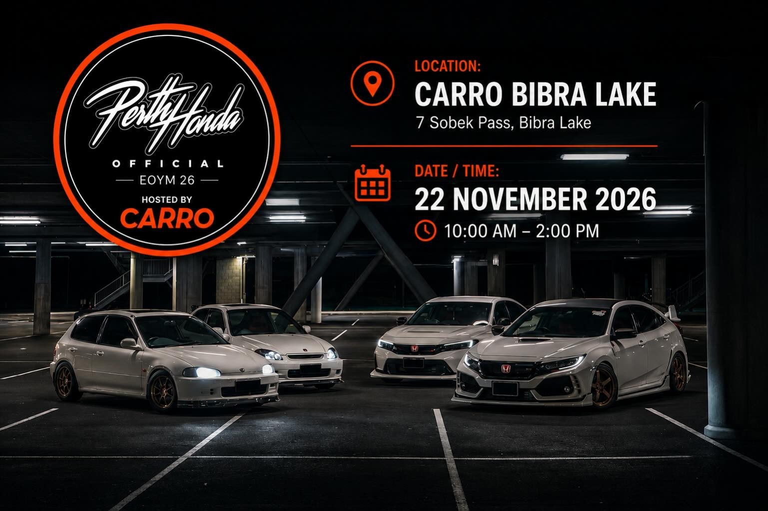 PHO EOYM 26 — JDM car meet in Perth, WA on Sunday 22 November 2026