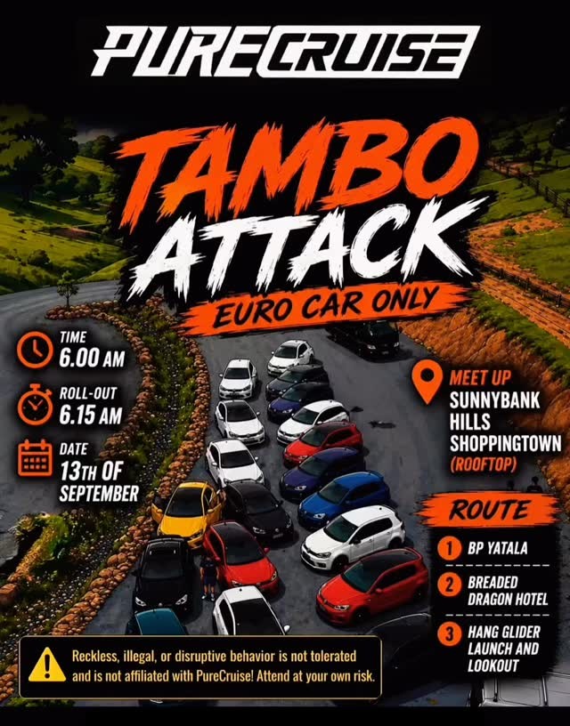 Tambo Attack — Euro car meet in Brisbane, QLD on Sunday 13 September 2026