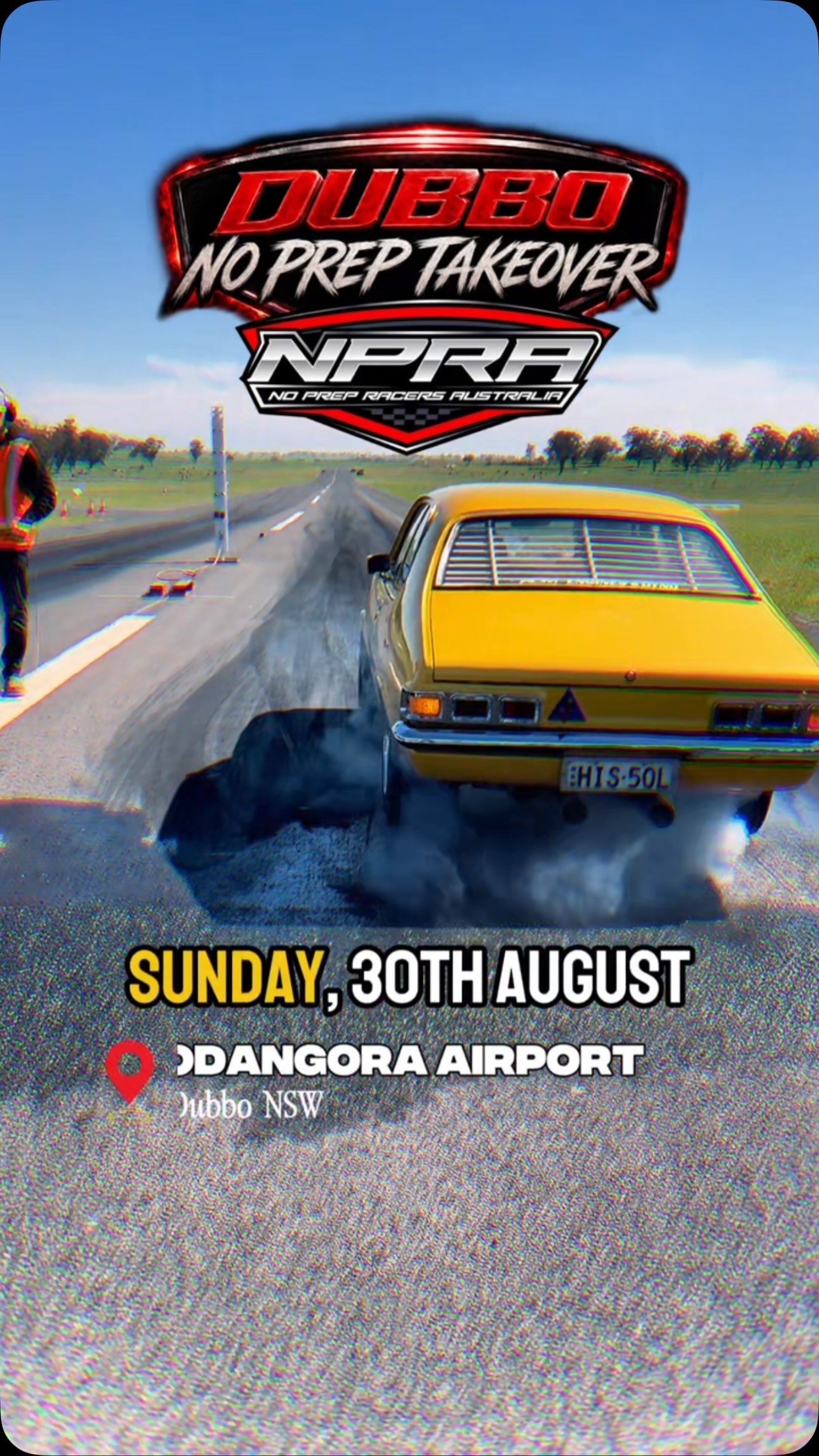 Dubbo No Prep Takeover — Muscle spectator event in Sydney, NSW on Sunday 30 August 2026
