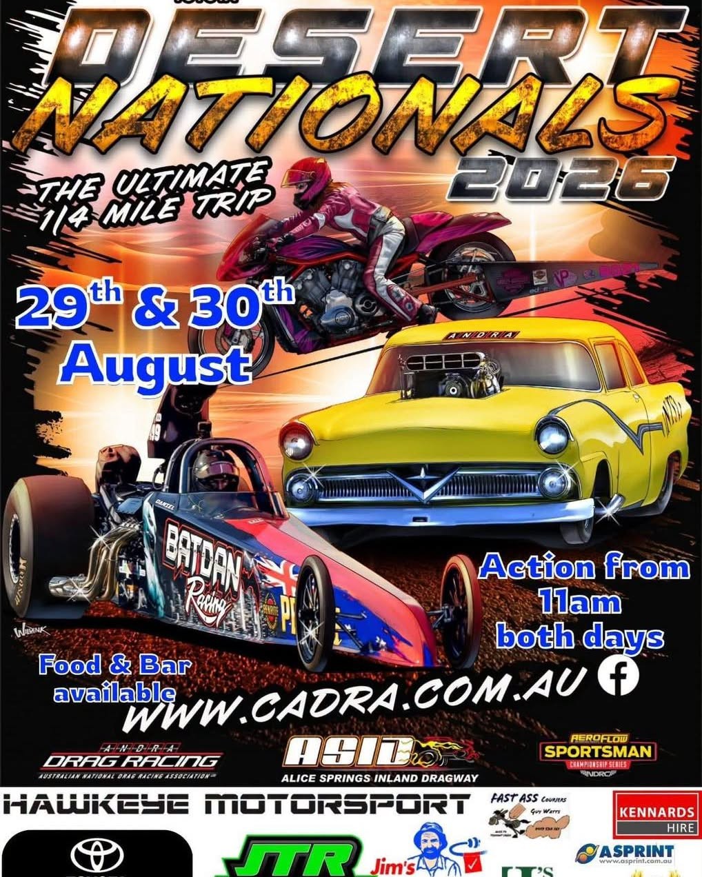 Desert Nationals — Muscle spectator event in Darwin, NT on Saturday 29 August 2026