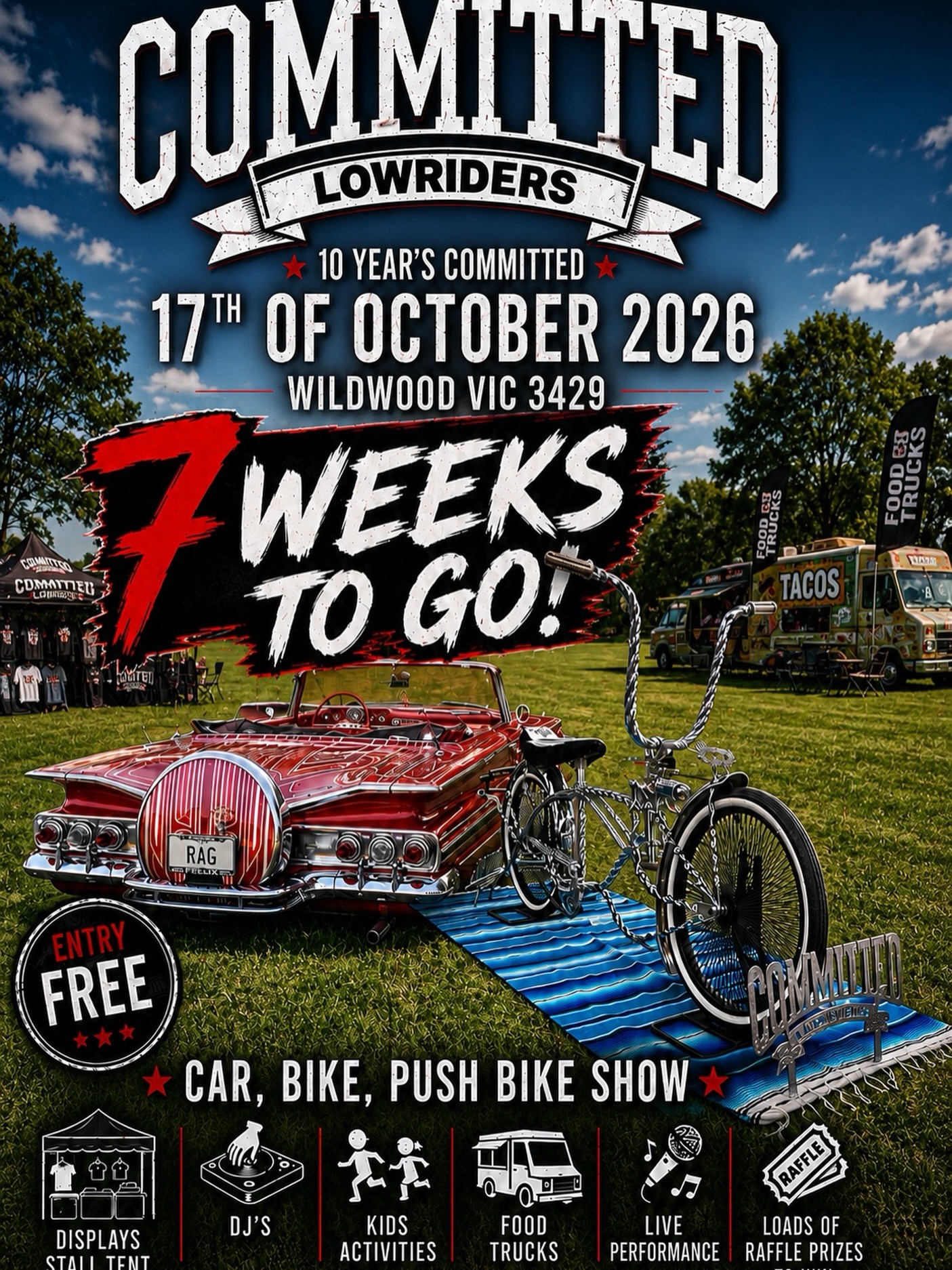 Committed Lowriders 10 Year Anniversary — Stance/Classic car meet in Melbourne, VIC on Saturday 17 October 2026