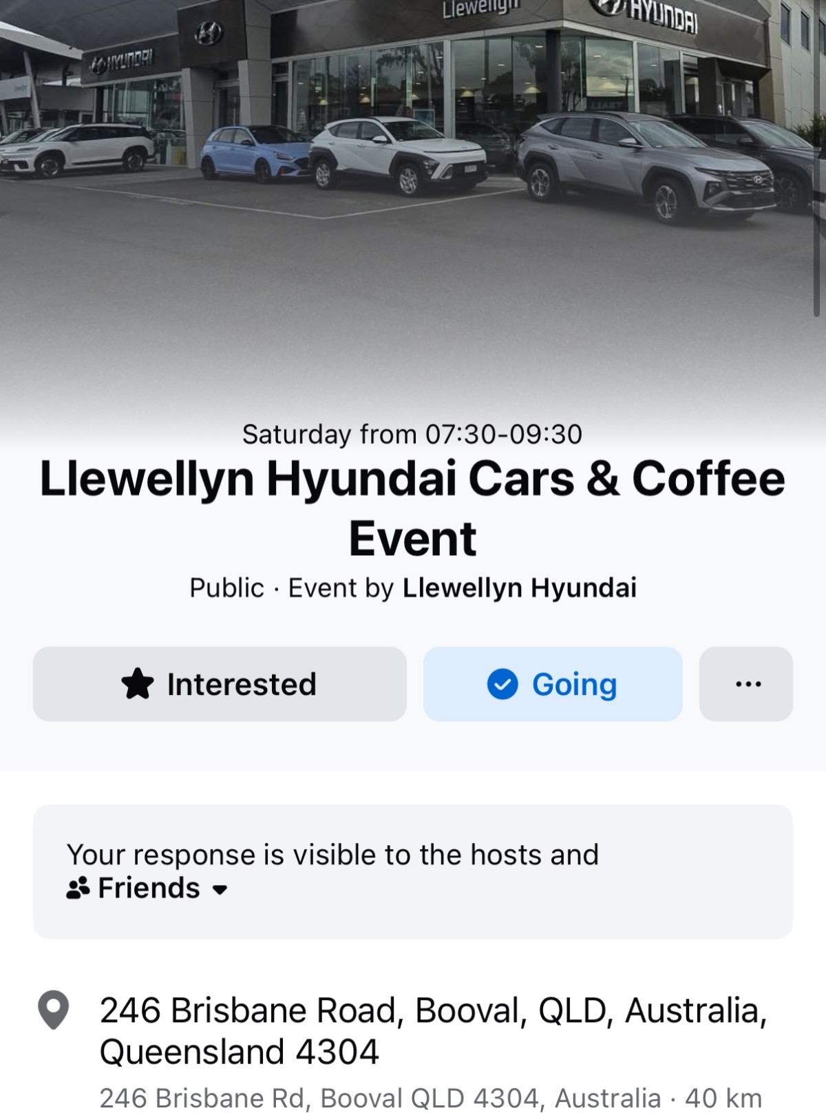 Llewellyn Hyundai Cars & Coffee Event — car meet in Brisbane, QLD on Saturday 5 September 2026