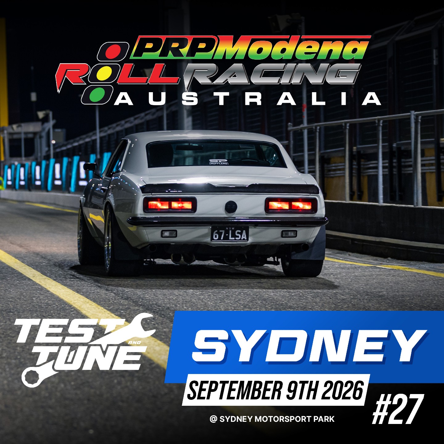 Roll Racing Sydney Test & Tune — JDM/Muscle track day in Sydney, NSW on Wednesday 9 September 2026