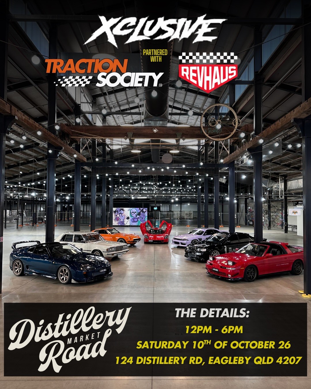 Distillery Road Market Takeover — Classic/Euro car meet in Brisbane, QLD on Saturday 10 October 2026
