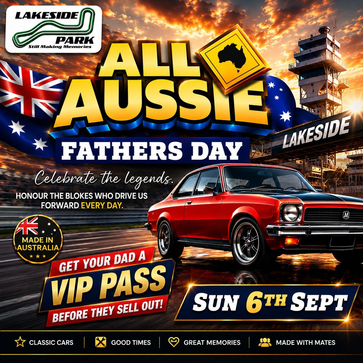 All Aussie Fathers Day — Classic/Muscle spectator event in Brisbane, QLD on Sunday 6 September 2026
