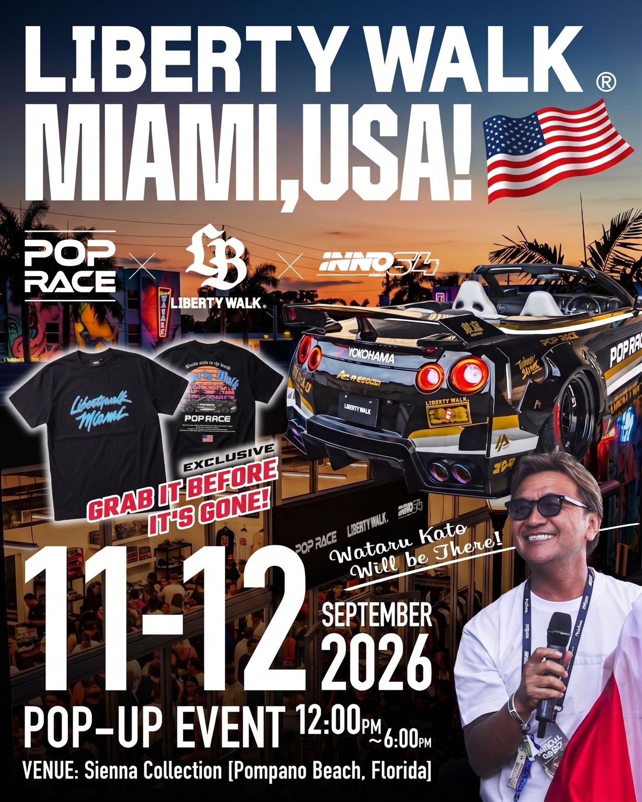 Liberty Walk Miami Pop-Up Event — JDM/Stance car meet in International on Friday 11 September 2026