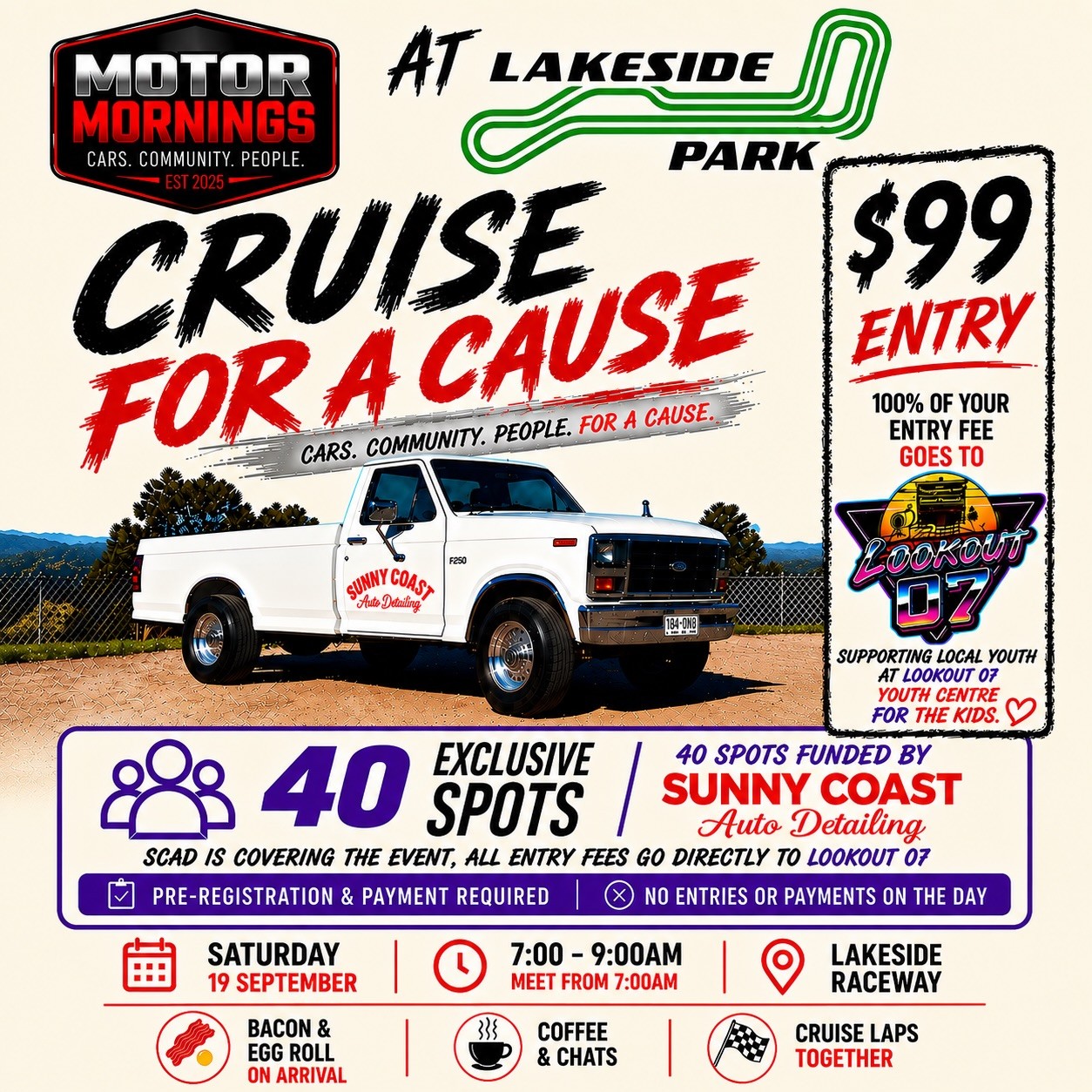 Cruise for a Cause — Classic/Muscle car meet in Brisbane, QLD on Saturday 19 September 2026