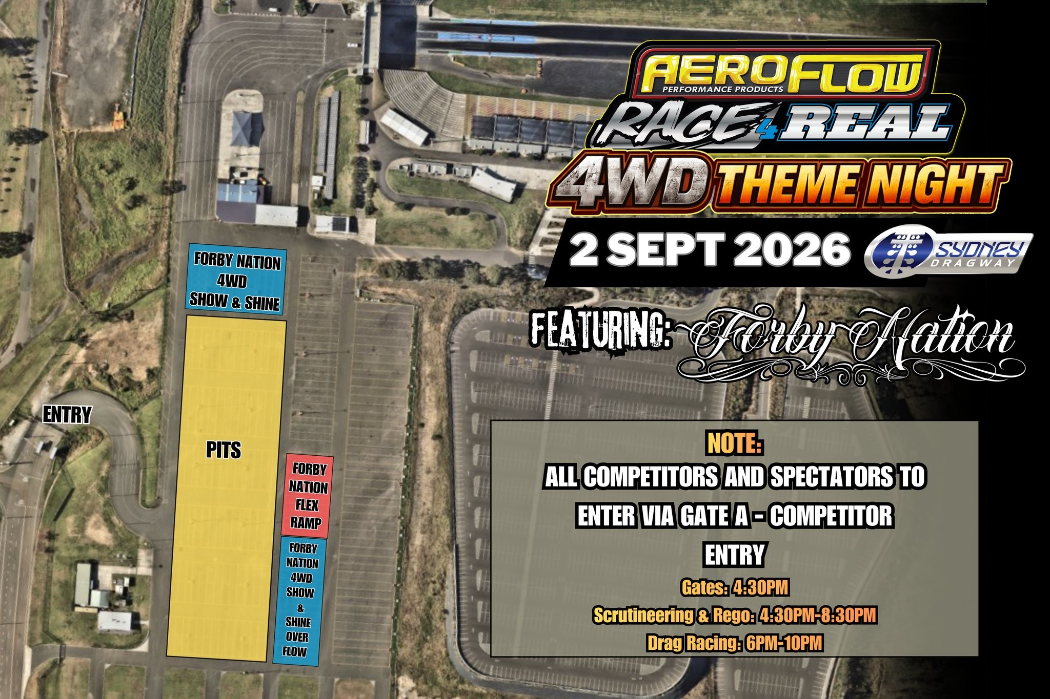 Aeroflow Race 4 Real - 4WD Theme Night — 4x4 track day in Sydney, NSW on Wednesday 2 September 2026