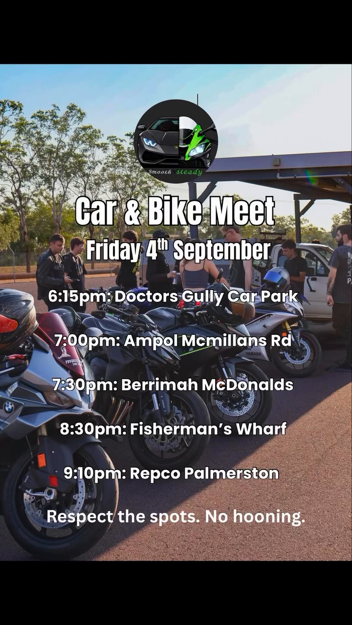 Smoothnsteady Pop Up Meet — car meet in Darwin, NT on Friday 4 September 2026