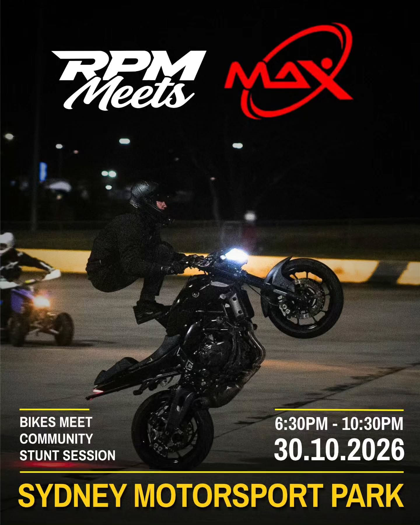 Bikes Meet Community Stunt Session — car meet in Sydney, NSW on Friday 30 October 2026