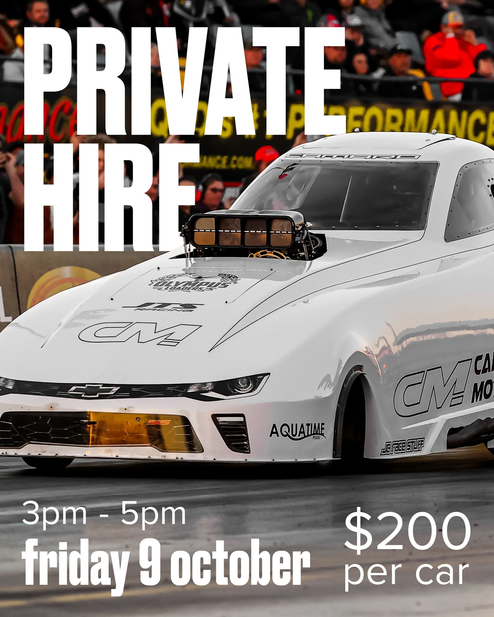 Private Track Hire — Muscle/Stance track day in Brisbane, QLD on Friday 9 October 2026