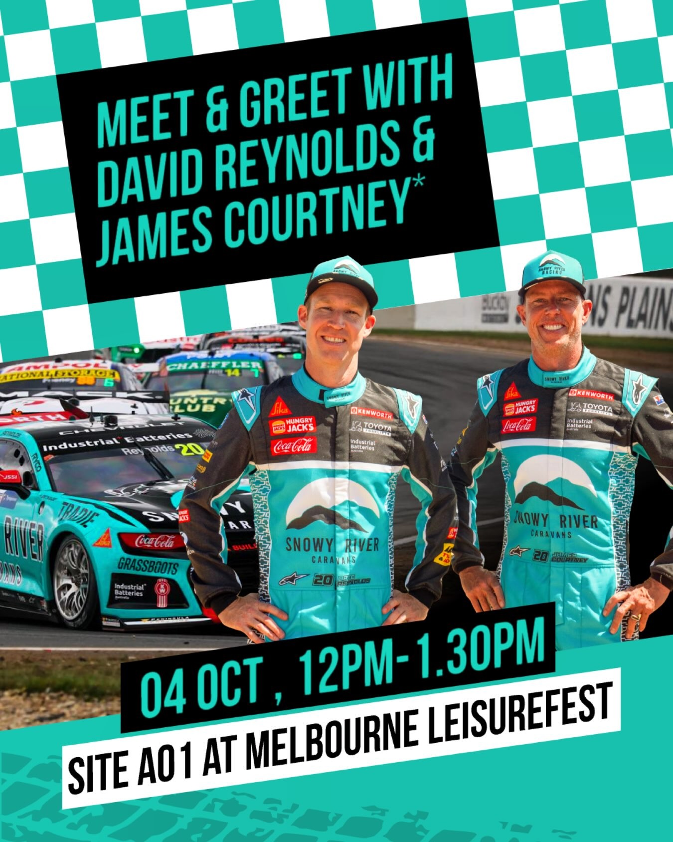 Meet & Greet with David Reynolds & James Courtney — Muscle/4x4 car meet in Melbourne, VIC on Sunday 4 October 2026