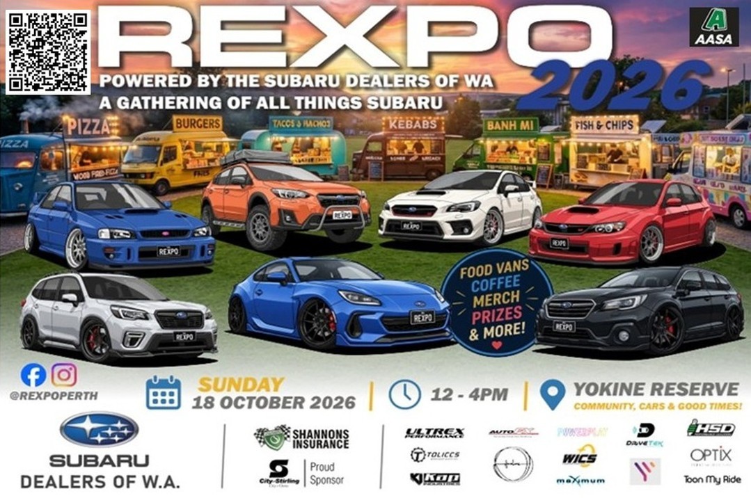 REXPO 2026 — JDM car meet in Perth, WA on Sunday 18 October 2026