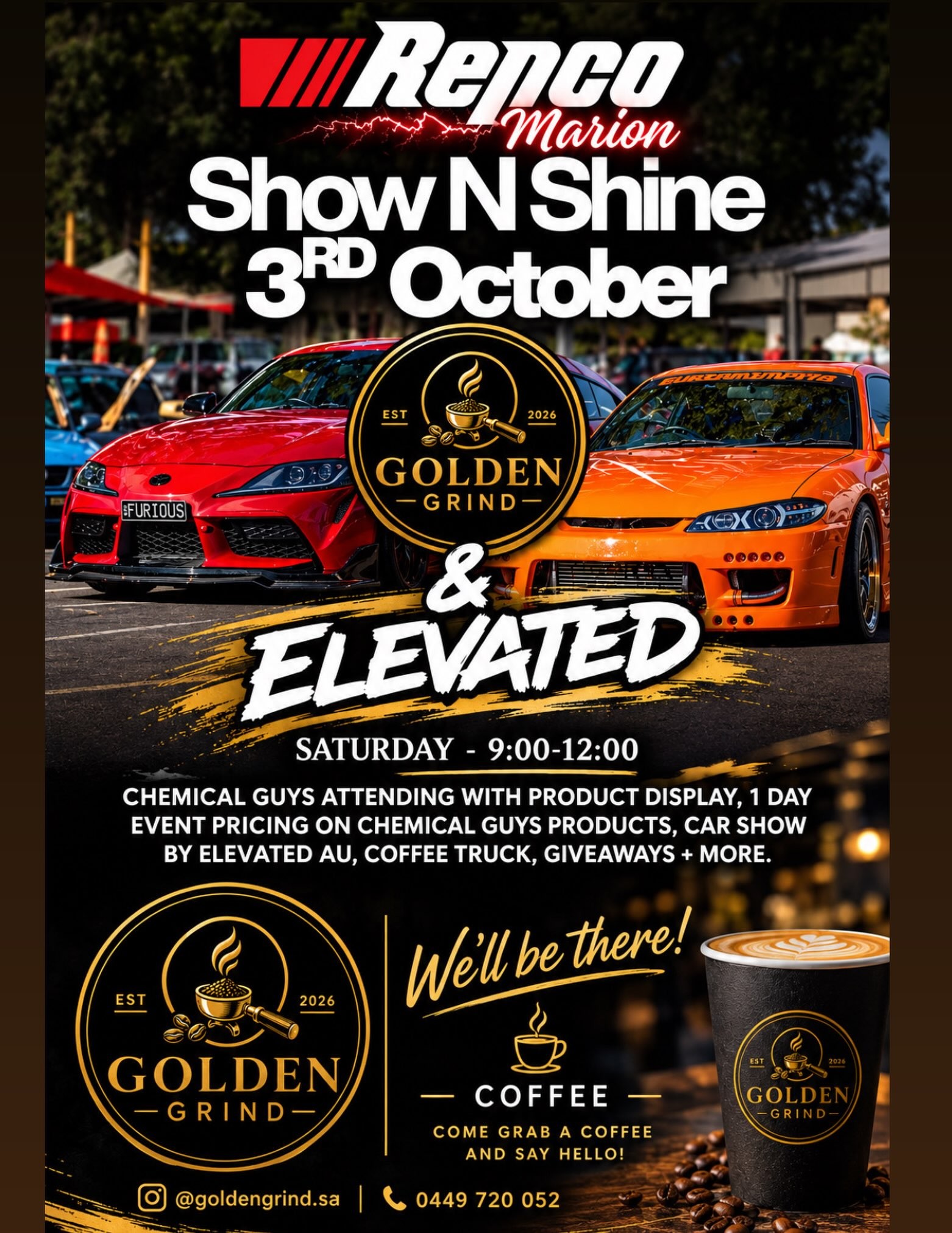 Repco Marion Show N Shine — JDM car meet in Adelaide, SA on Saturday 3 October 2026