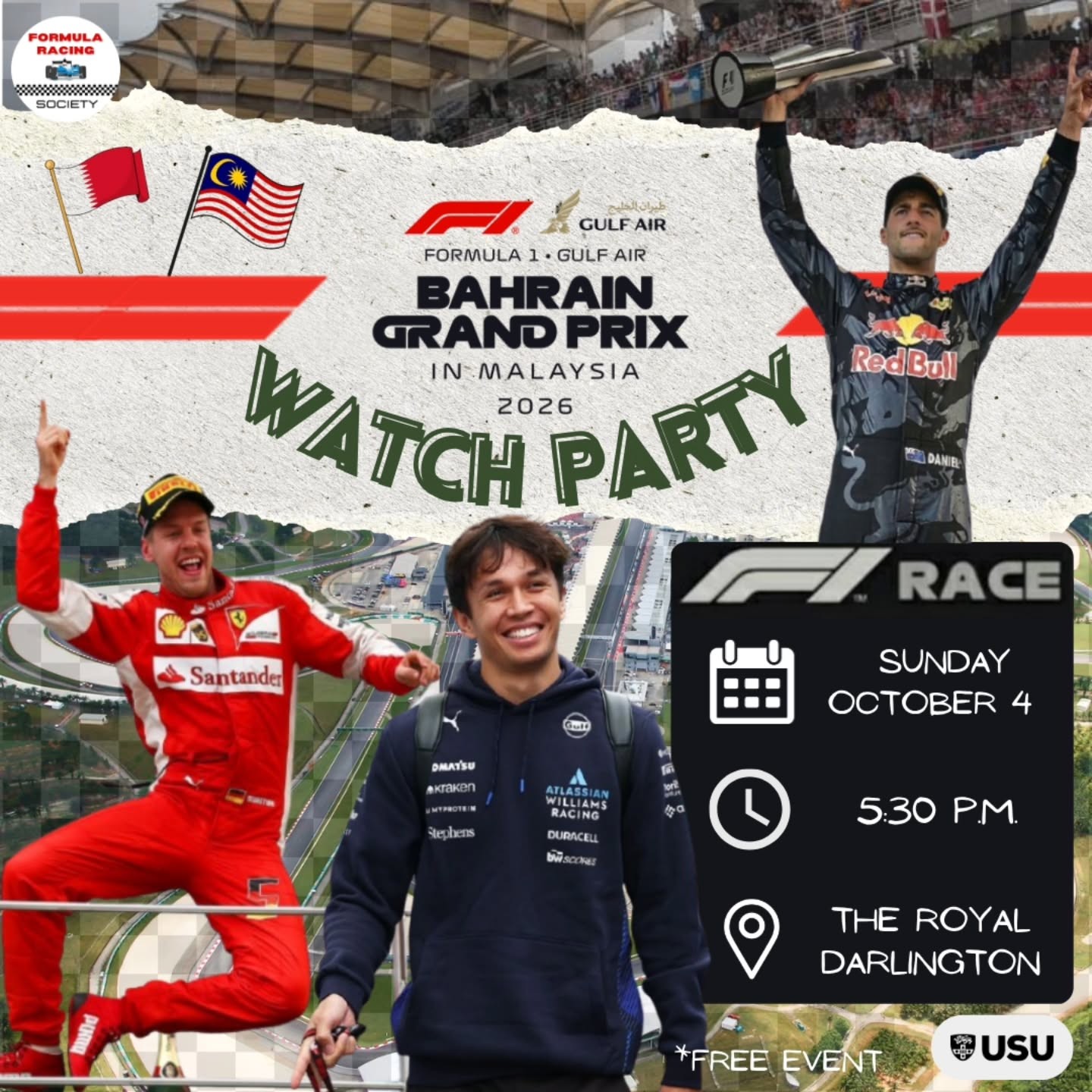 Bahrain Grand Prix in Malaysia Watch Party — Exotic car meet in Sydney, NSW on Sunday 4 October 2026