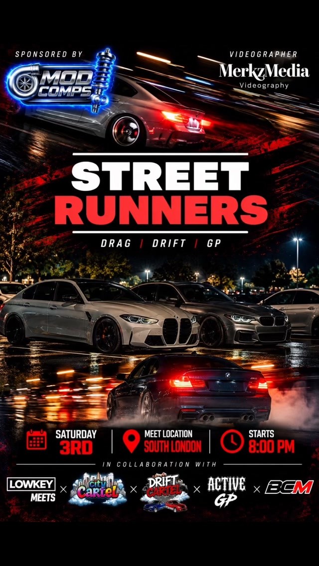 Street Runners — Euro/JDM car meet in International on Saturday 3 October 2026