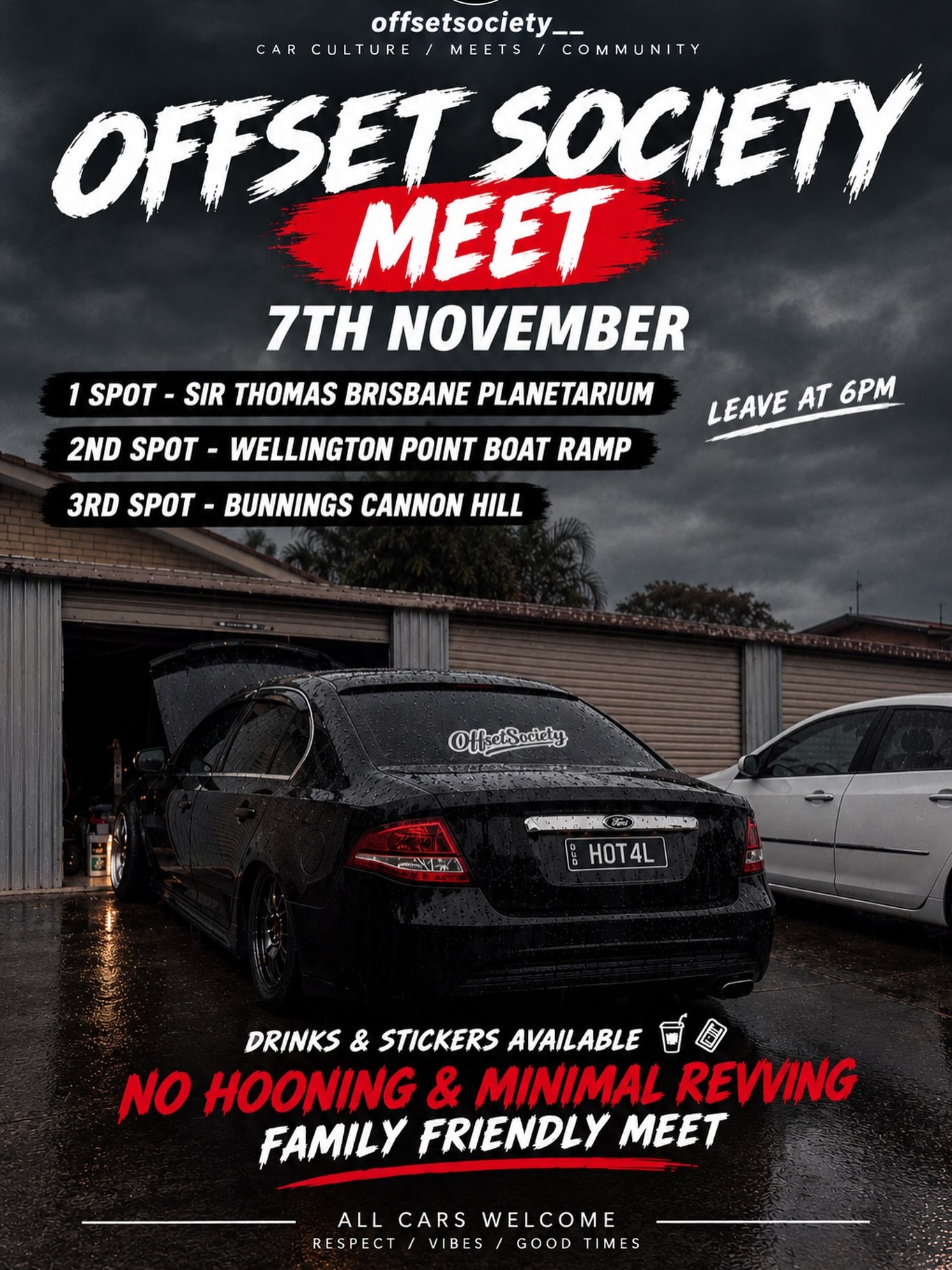 Offset Society Meet — Stance car meet in Brisbane, QLD on Saturday 7 November 2026