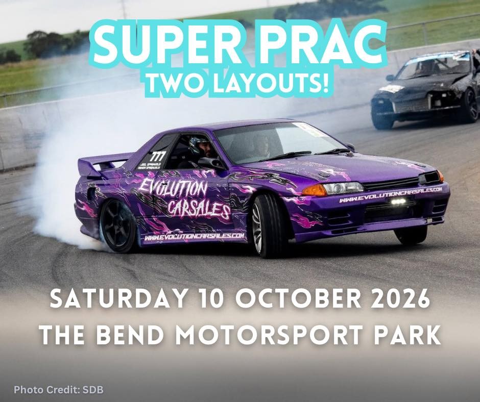 Super Prac — JDM track day in Adelaide, SA on Saturday 10 October 2026