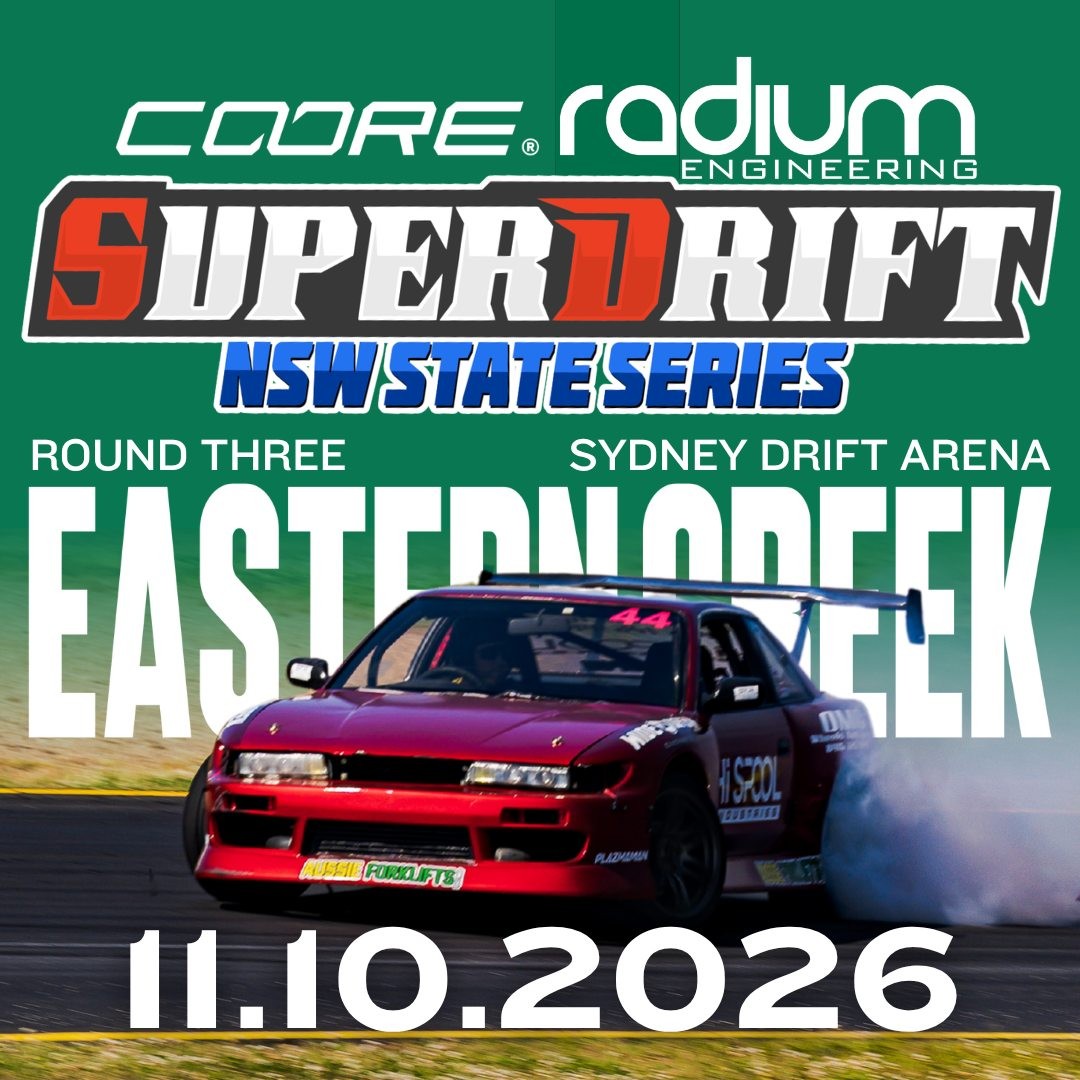 Superdrift Round 3 — Championship Finale — JDM spectator event in Sydney, NSW on Sunday 11 October 2026