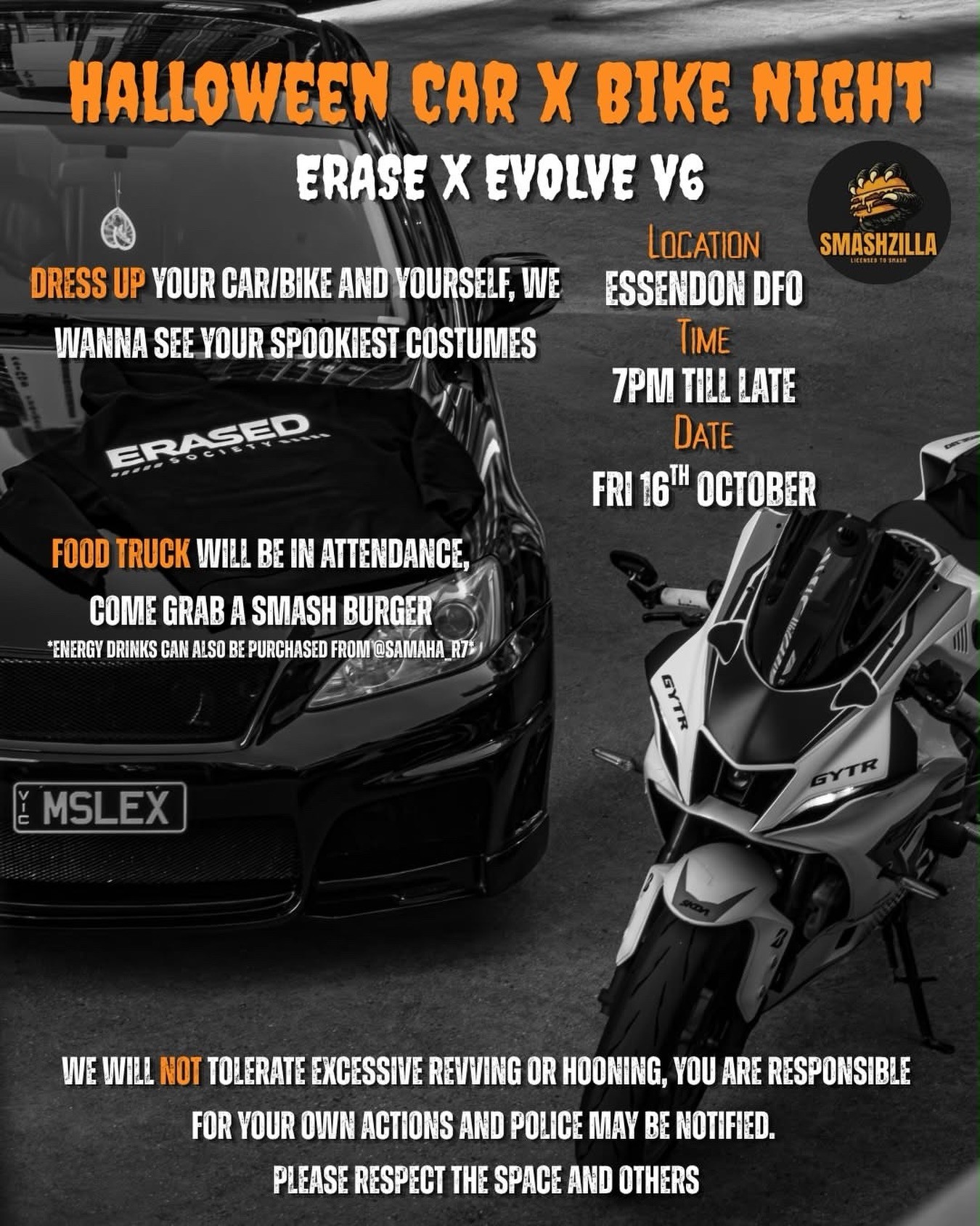 Halloween Car x Bike Night — JDM car meet in Melbourne, VIC on Friday 16 October 2026