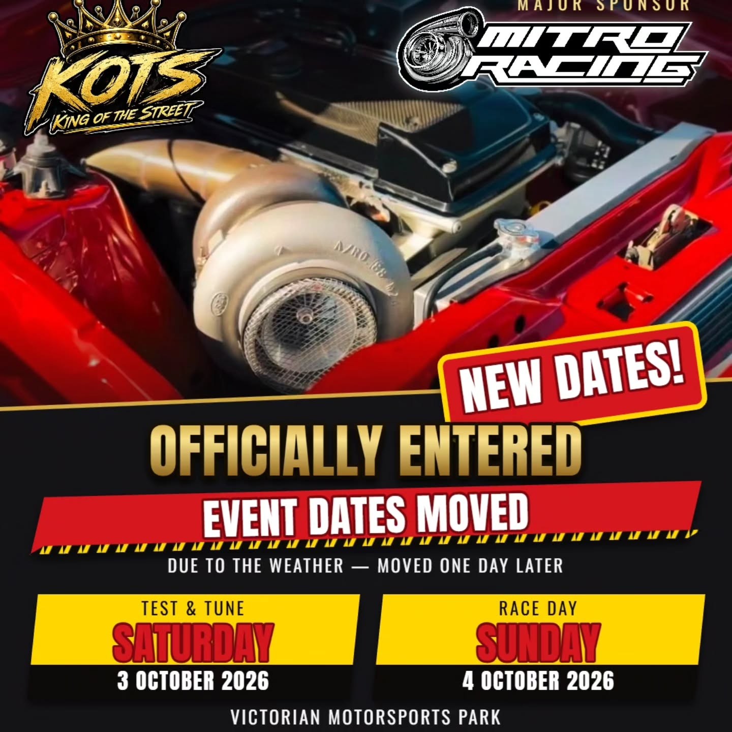 King of the Street — Muscle spectator event in Melbourne, VIC on Saturday 3 October 2026