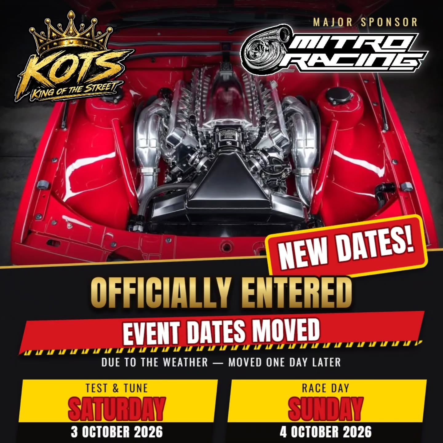 King of the Street — Muscle spectator event in Bendigo, VIC on Saturday 3 October 2026
