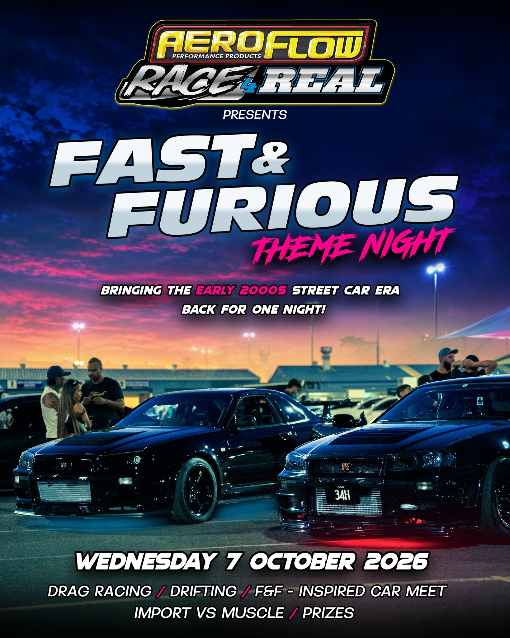 Fast & Furious Theme Night — JDM/Muscle track day in Sydney, NSW on Wednesday 7 October 2026
