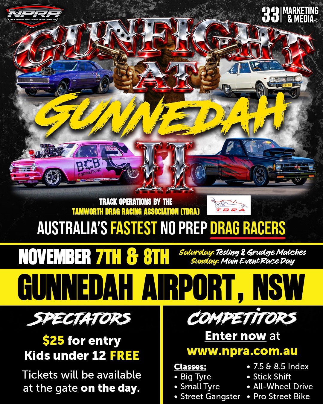 Gunfight at Gunnedah II — Muscle spectator event in Sydney, NSW on Saturday 7 November 2026