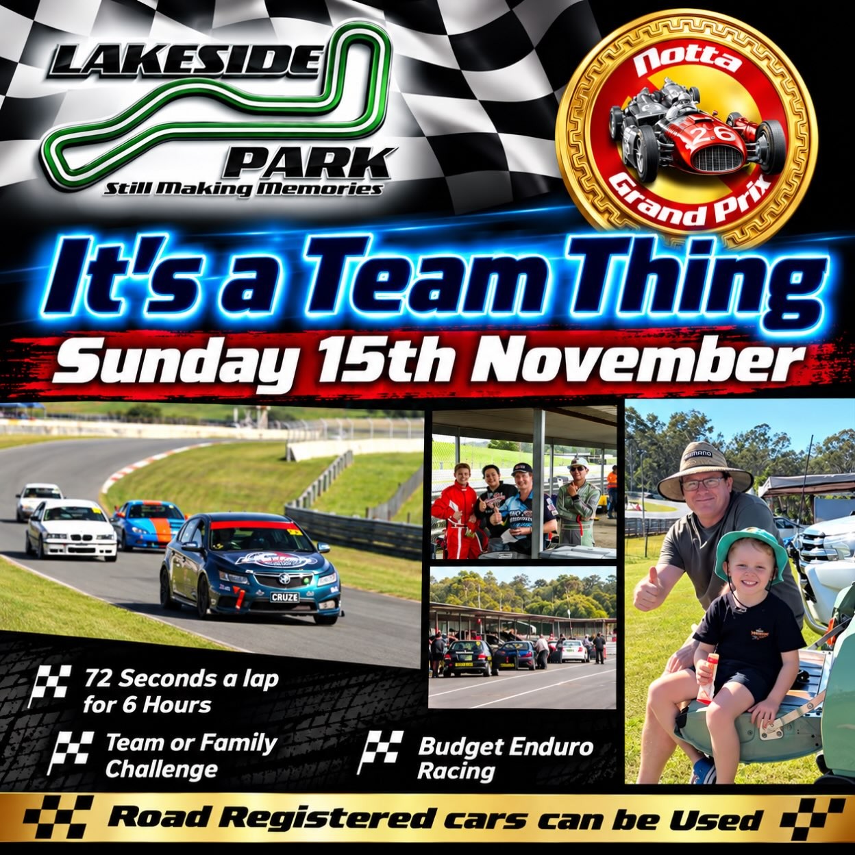 Notta Grand Prix — Muscle track day in Brisbane, QLD on Sunday 15 November 2026