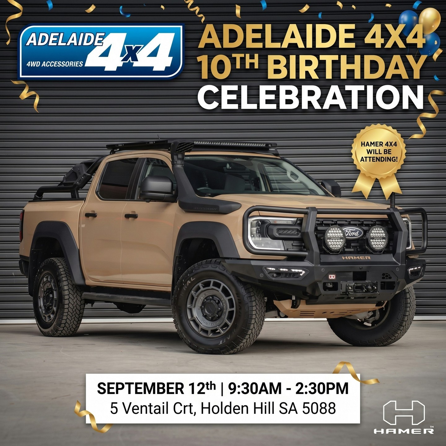 Adelaide 4x4 10th Birthday Celebration — 4x4 car meet in Adelaide, SA on Saturday 12 September 2026