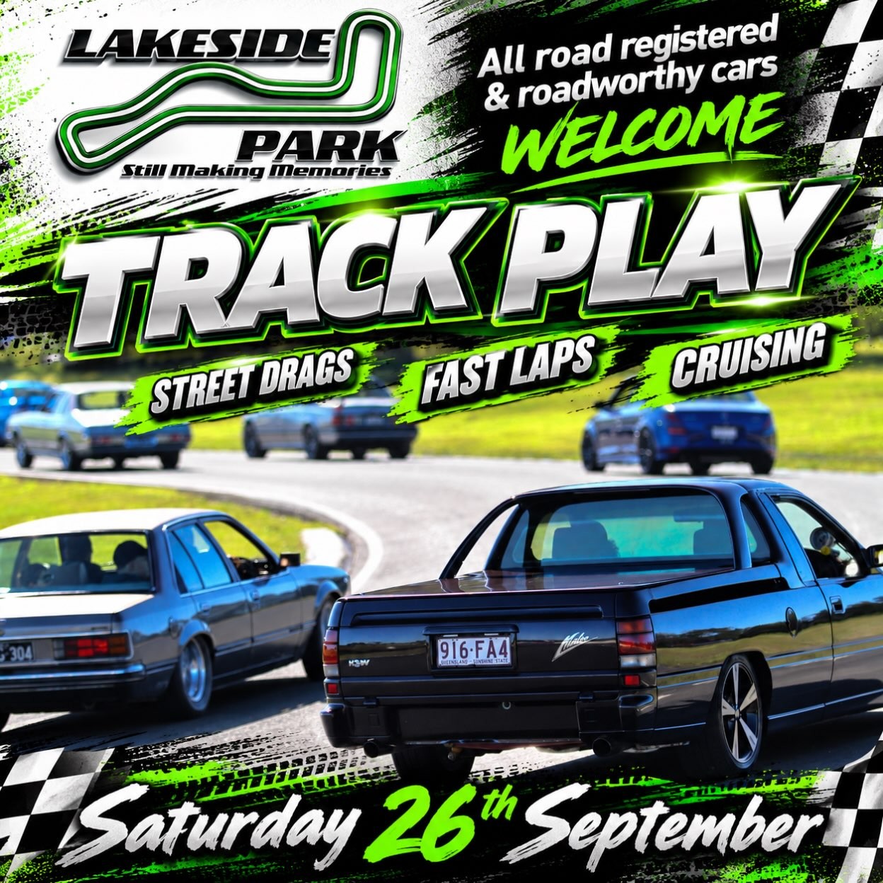 Track Play — Muscle track day in Brisbane, QLD on Saturday 26 September 2026
