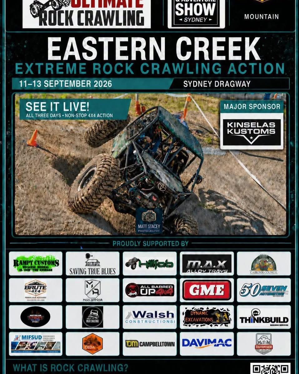 Ultimate Rock Crawling — 4x4 spectator event in Sydney, NSW on Friday 11 September 2026
