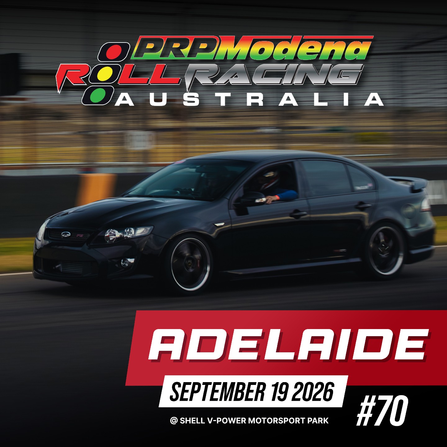 Roll Racing Adelaide — Muscle/JDM track day in Adelaide, SA on Saturday 19 September 2026