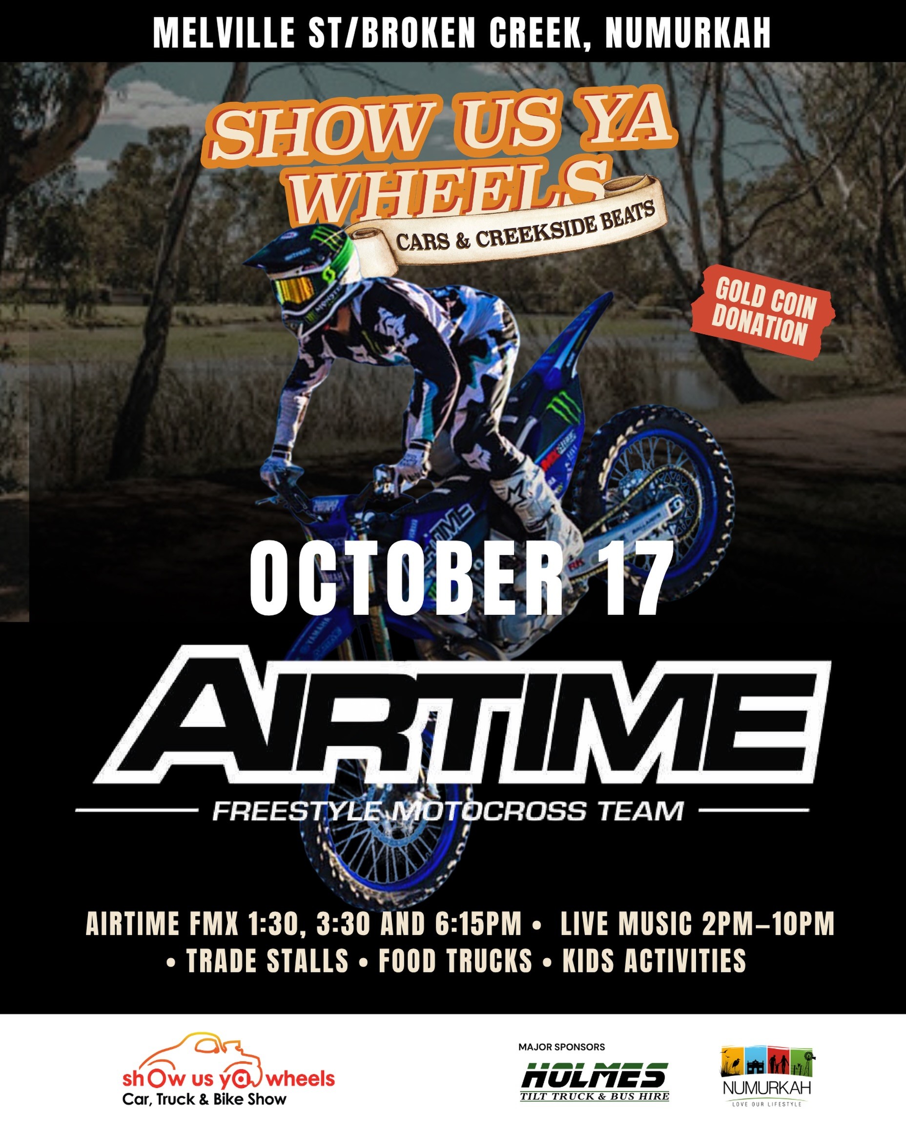 Show Us Ya Wheels - Cars & Creekside Beats — Classic/Muscle spectator event in Melbourne, VIC on Saturday 17 October 2026