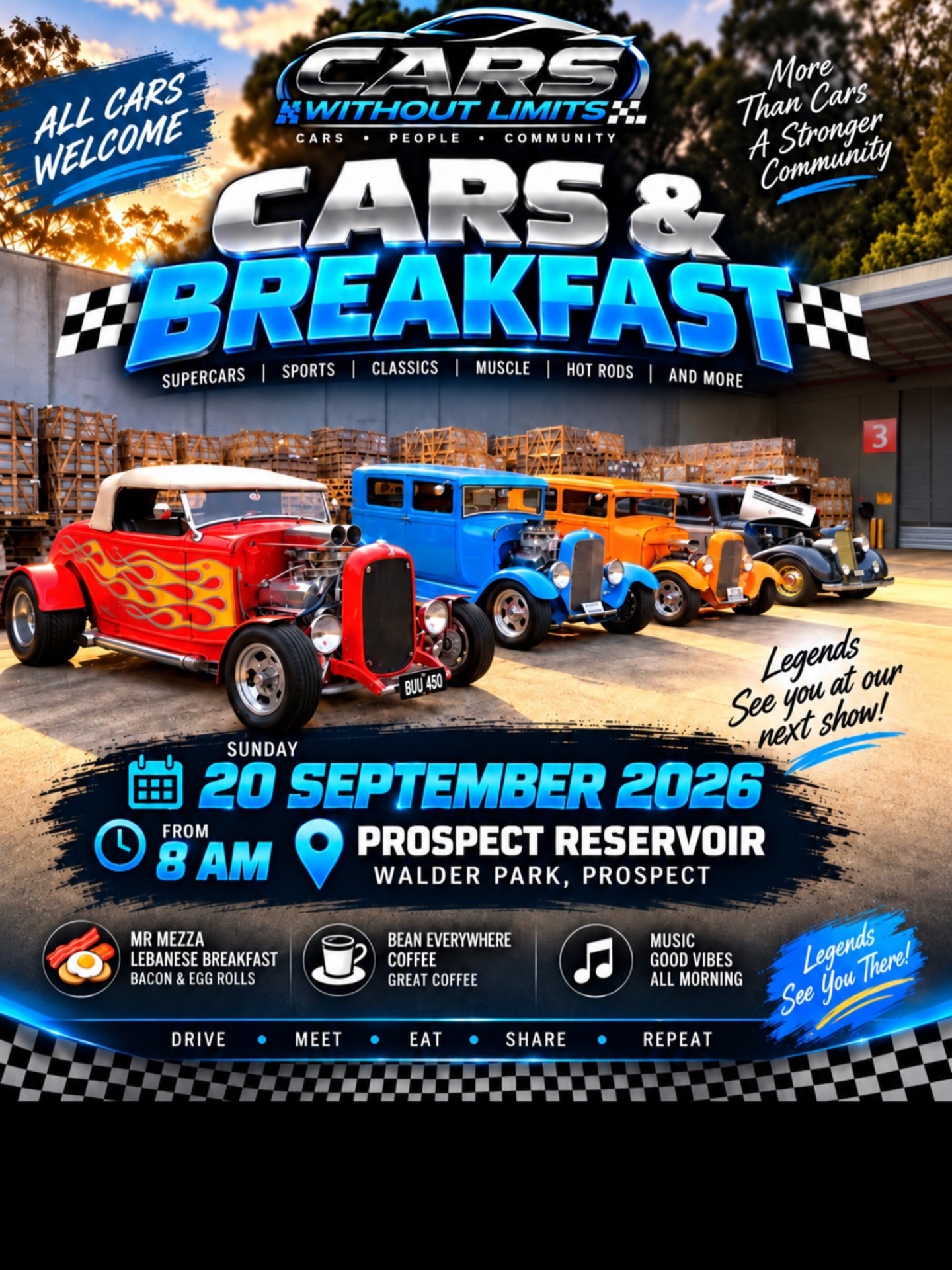 Cars & Breakfast — Classic/Exotic car meet in Sydney, NSW on Sunday 20 September 2026