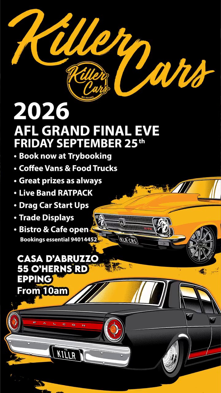 Killer Cars Melbourne Car and Bike Show — Classic/Muscle car meet in Melbourne, VIC on Friday 25 September 2026